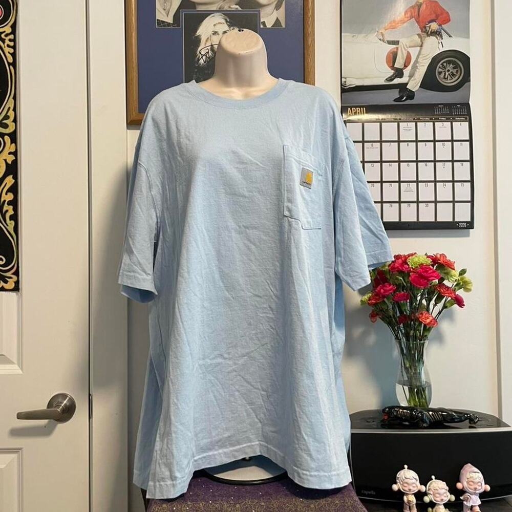 Carhartt blue cotton t shirt with